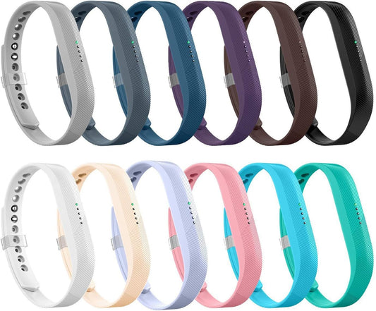 Compatible with Fit Bit Flex 2 Band, Replacement for Flex 2 Accessories Silicon Wristbands W/Fastener Clasp Fitness Strap for Original Flex 2, No Tracker