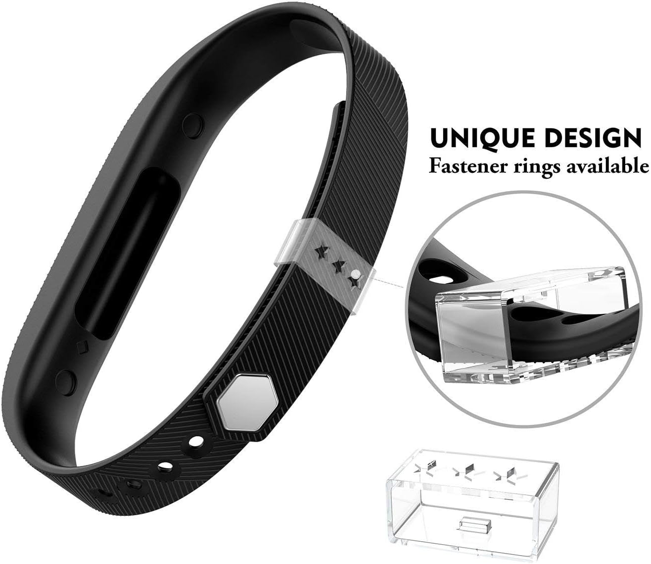 Compatible with Fit Bit Flex 2 Band, Replacement for Flex 2 Accessories Silicon Wristbands W/Fastener Clasp Fitness Strap for Original Flex 2, No Tracker