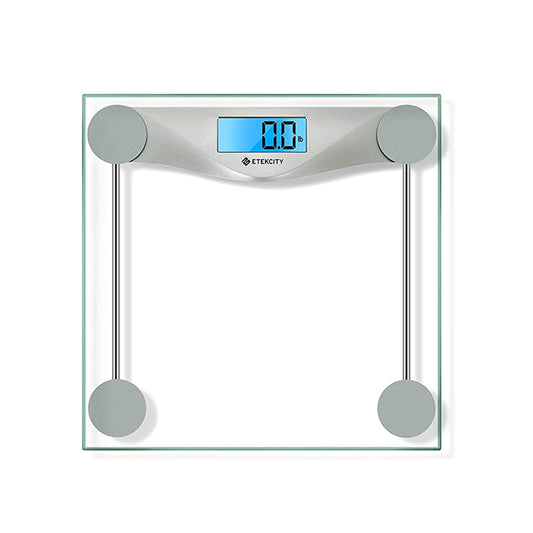 Scale for Weight, 400Lb Capacity Bathroom Scale with LCD Display, Silver, EB4074C