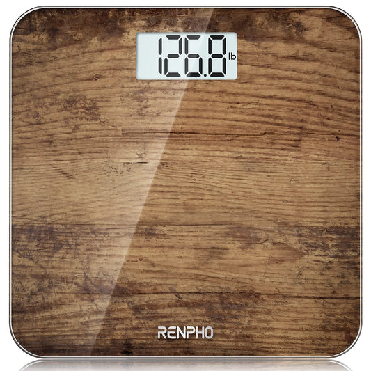 Highly Accurate Digital Body Weight Scale, 400 Lb, Wooden