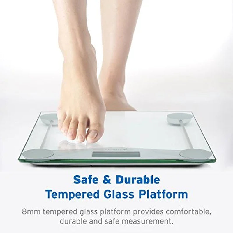 Scale for Weight, 400Lb Capacity Bathroom Scale with LCD Display, Silver, EB4074C