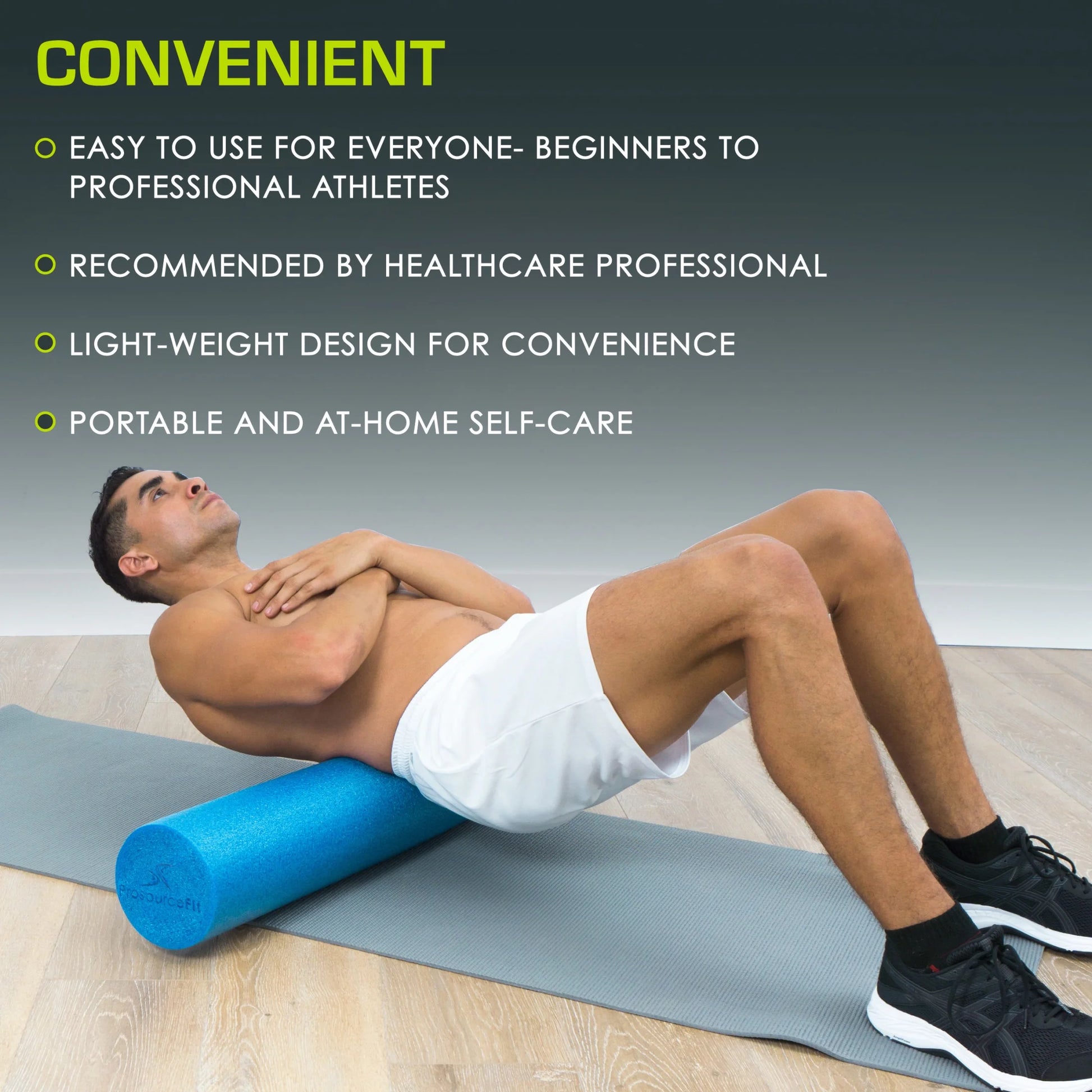 Flex Foam Rollers, Full and Half, 36"L or 12"L for Muscle Therapy (MFR), Core Stabilization and Balance Exercises