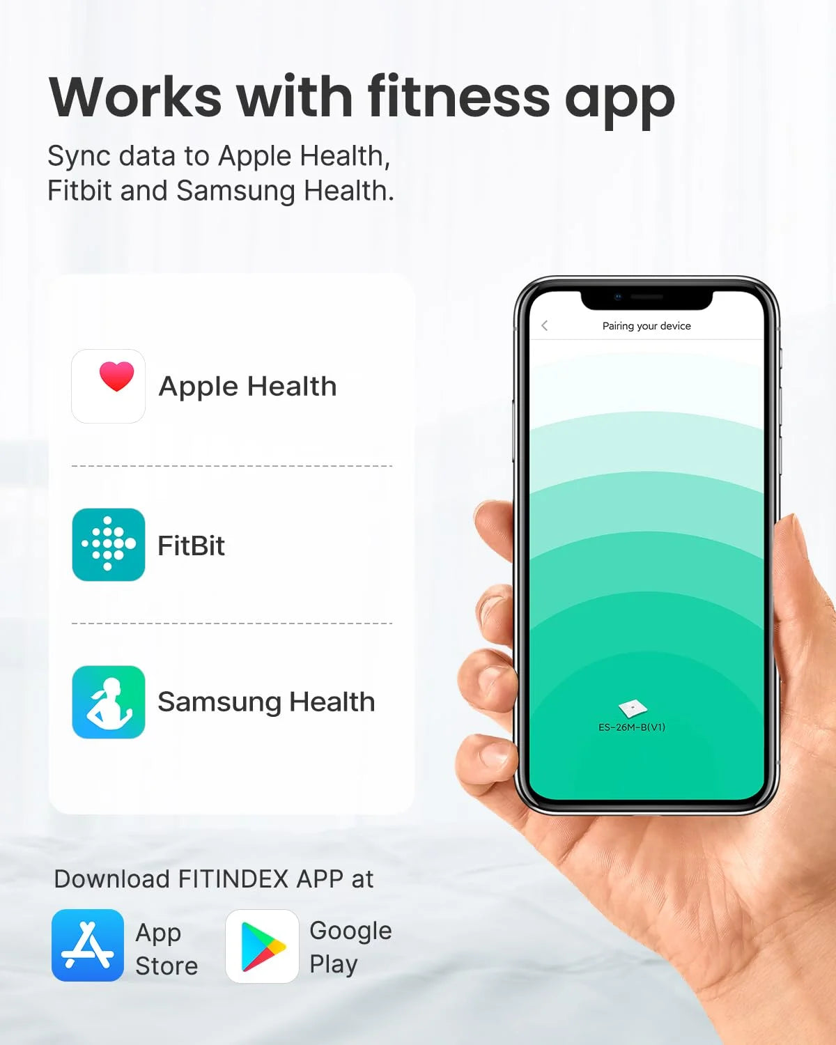 Bluetooth Body Fat Scale, Smart Digital Weight Scale, Body Composition Monitor Health Analyzer with Smartphone App