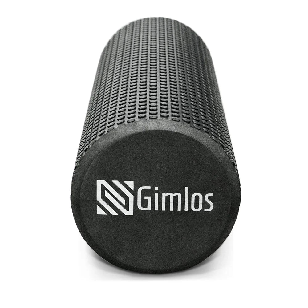 18" Foam Roller for Exercise - Medium Density, Deep Tissue Massage and Muscle Recovery (Black)