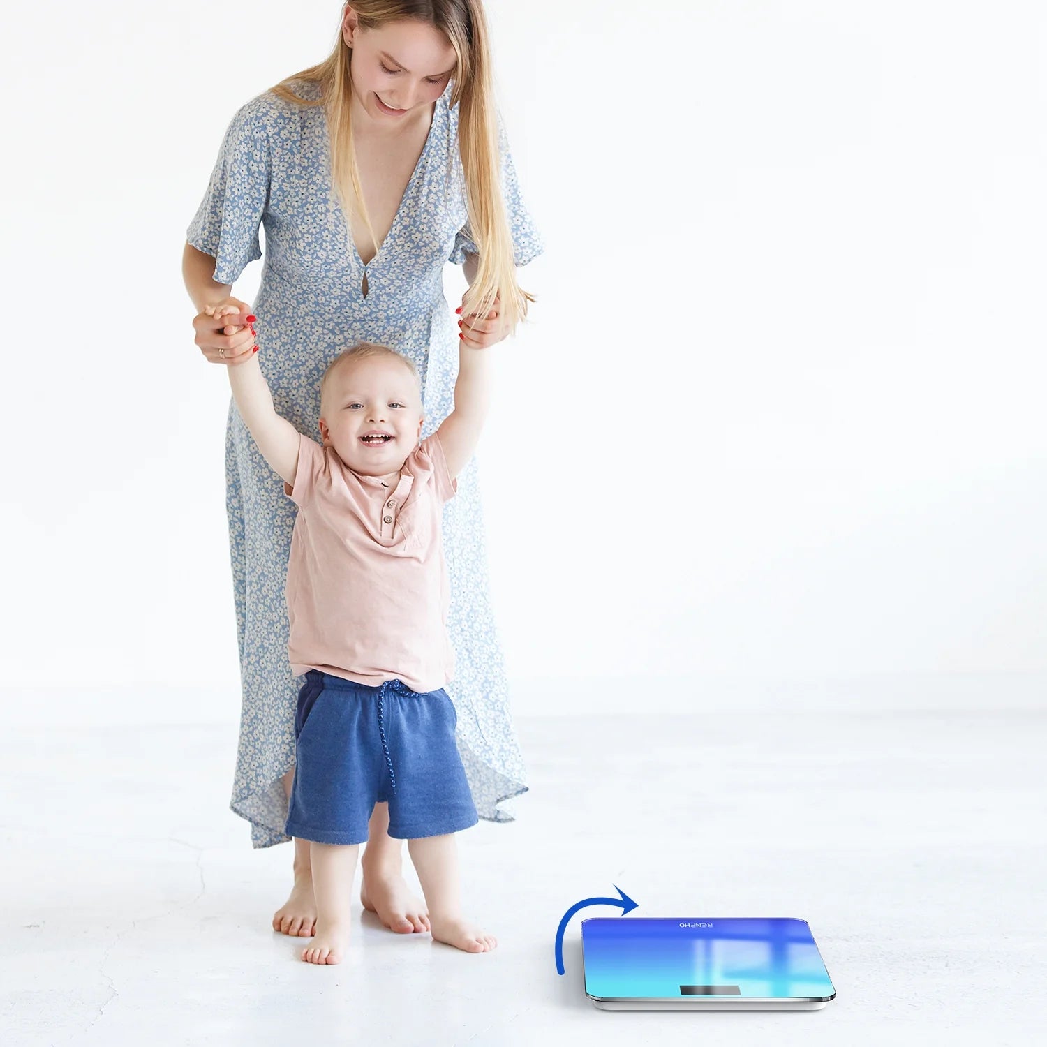 Highly Accurate Digital Body Weight Scale, 400 Lb, Gradient-Blue