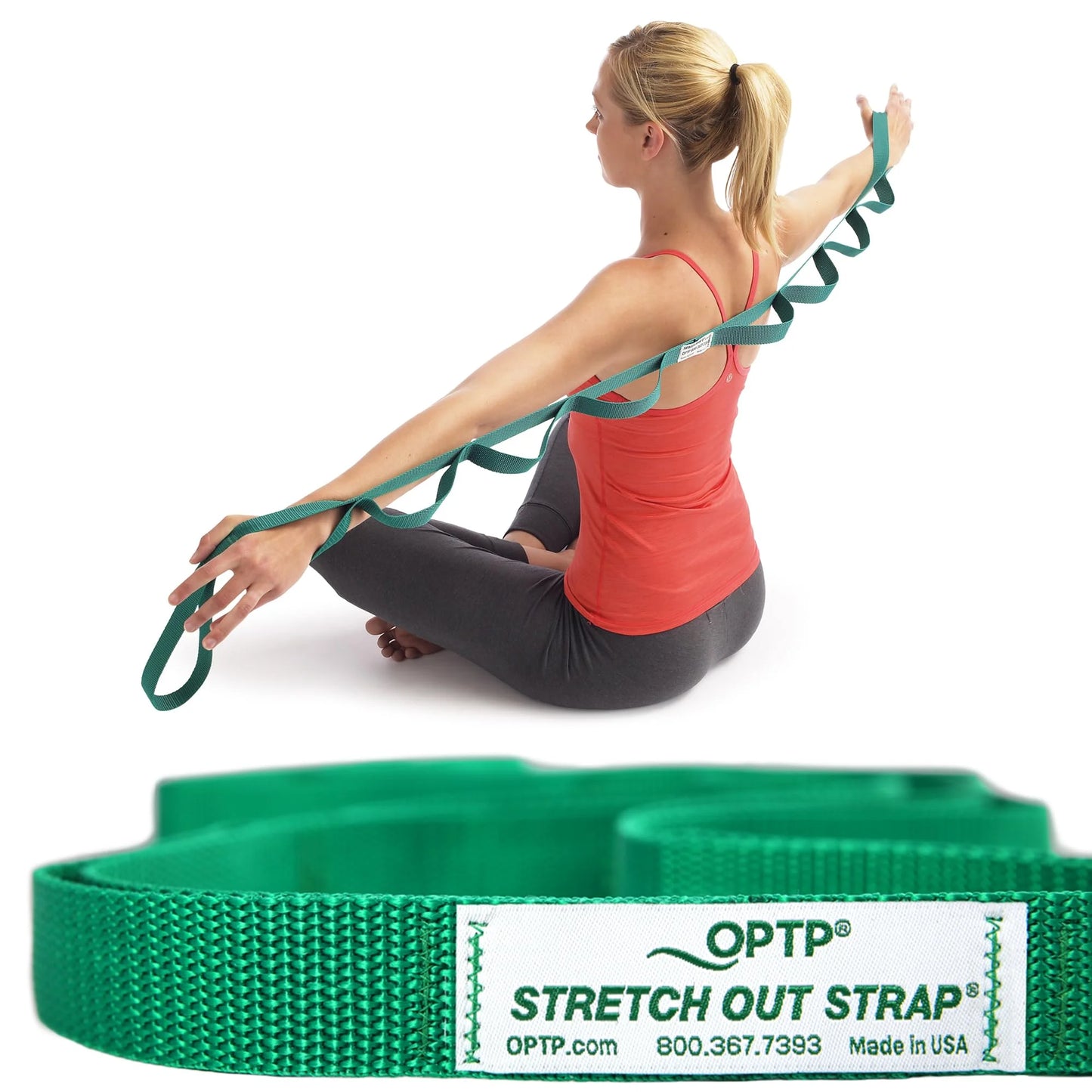 The Original Stretch Out Strap with Exercise Book, Top Choice Stretch Out Straps for Physical Therapy, Yoga Stretching Strap or Knee Therapy Strap by