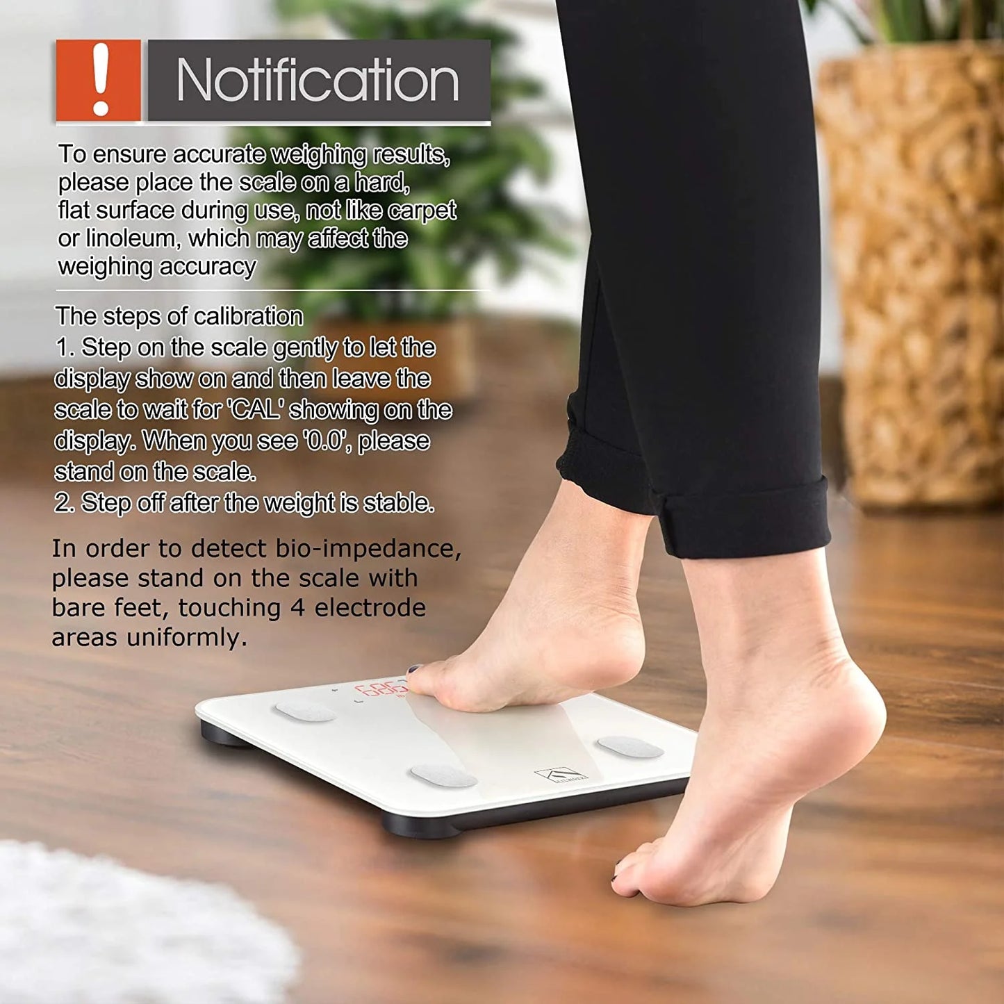 Bluetooth Body Fat Scale, Smart Digital Weight Scale, Body Composition Monitor Health Analyzer with Smartphone App
