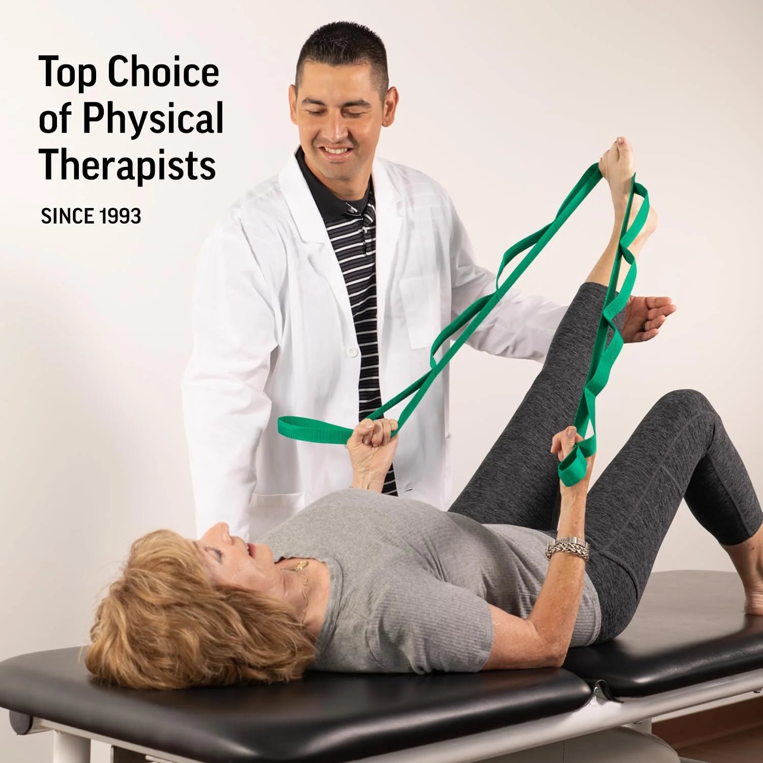 The Original Stretch Out Strap with Exercise Book, Top Choice Stretch Out Straps for Physical Therapy, Yoga Stretching Strap or Knee Therapy Strap by
