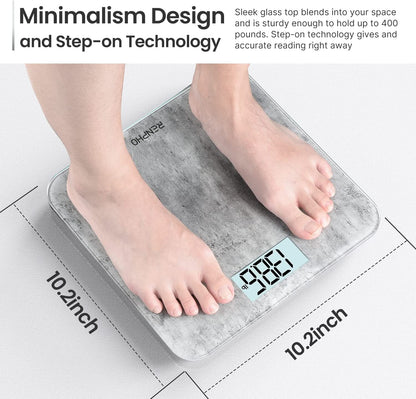 Highly Accurate Digital Body Weight Scale, 400 Lb, Cement Pattern