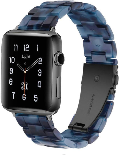 Light Apple Watch Band-Fashion Resin Iwatch Bands for Women Men Bracelet Compatible with Stainless Steel Buckle for Apple Watch Series 10 Series SE Series 9 Series 8 Series 7 6 5 4 3 2 1 Ultra 2 1, 38Mm/40Mm/41Mm/42Mm(Series 10), 49Mm/46Mm/45Mm/44Mm/42Mm(Series 3 2 1)