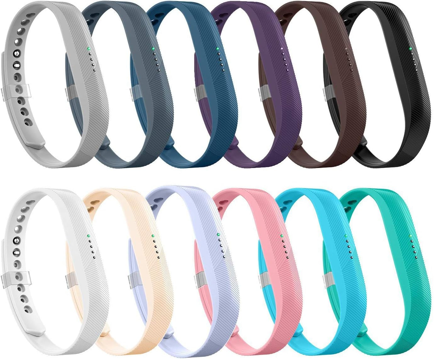 Compatible with Fit Bit Flex 2 Band, Replacement for Flex 2 Accessories Silicon Wristbands W/Fastener Clasp Fitness Strap for Original Flex 2, No Tracker