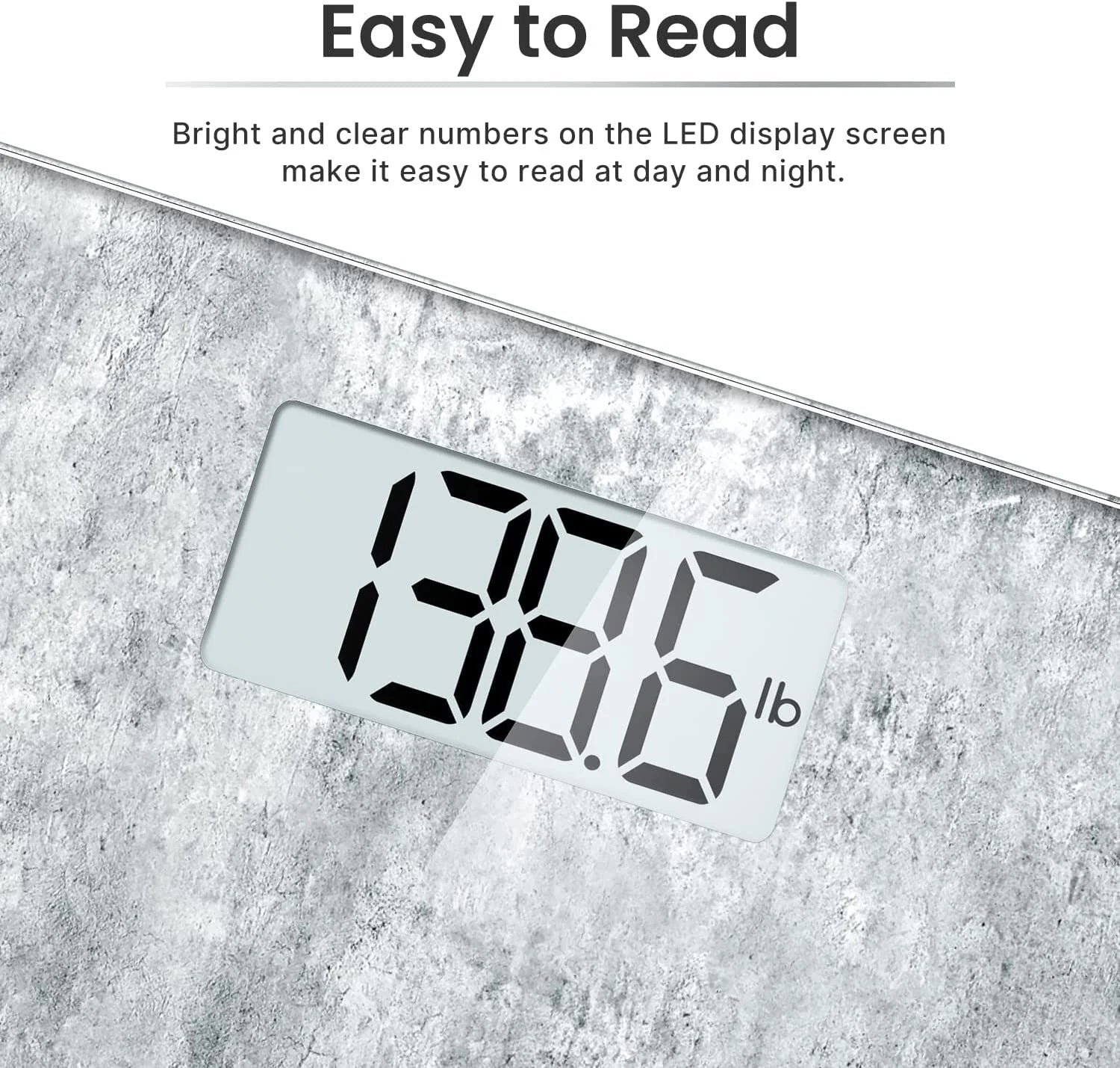 Highly Accurate Digital Body Weight Scale, 400 Lb, Cement Pattern