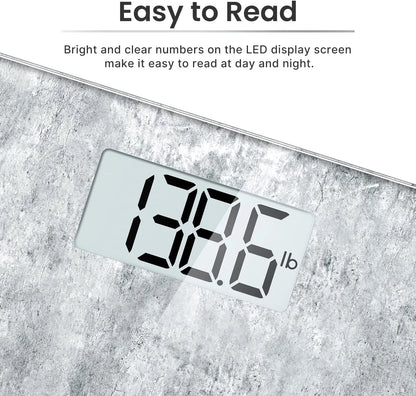 Highly Accurate Digital Body Weight Scale, 400 Lb, Cement Pattern