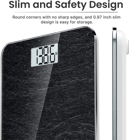 Highly Accurate Digital Body Weight Scale, 400 Lb, Marble