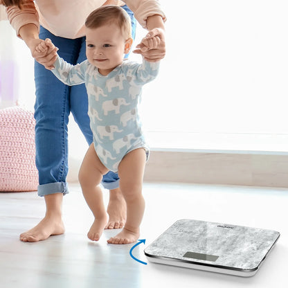 Highly Accurate Digital Body Weight Scale, 400 Lb, Cement Pattern