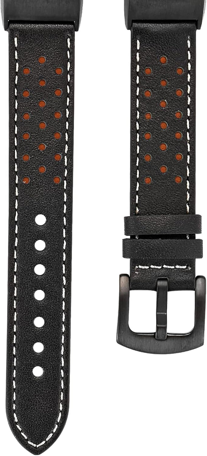 Leather Watch Bands Compatible for Fit Bit Charge 5,Luxury Premium Leather Replacement Wristband Straps Design for Charge 5