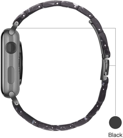 Light Apple Watch Band-Fashion Resin Iwatch Bands for Women Men Bracelet Compatible with Stainless Steel Buckle for Apple Watch Series 10 Series SE Series 9 Series 8 Series 7 6 5 4 3 2 1 Ultra 2 1, 38Mm/40Mm/41Mm/42Mm(Series 10), 49Mm/46Mm/45Mm/44Mm/42Mm(Series 3 2 1)