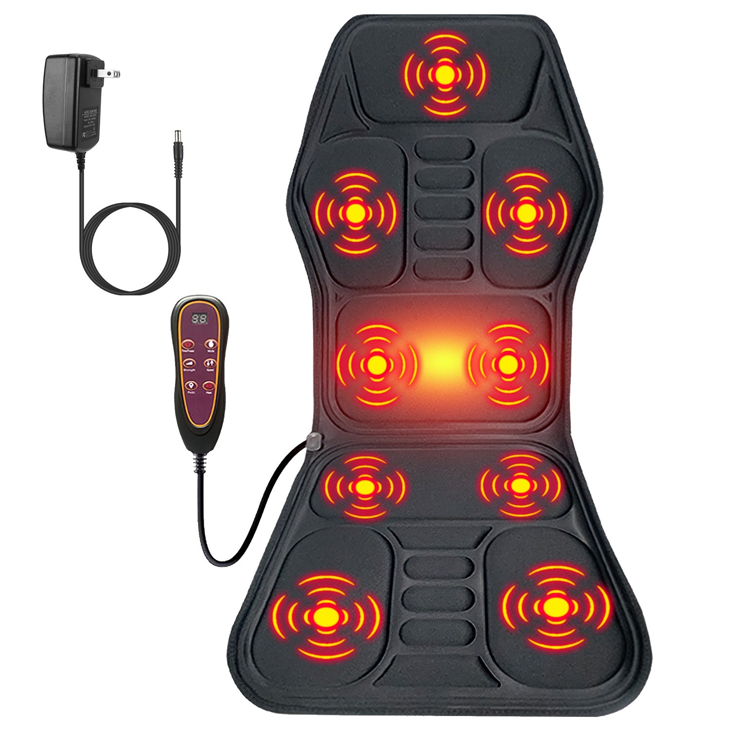 Ultimate Full Body Massage Chair Pad with Heat - Multifunctional Back Massager for Home, Office & Car Use