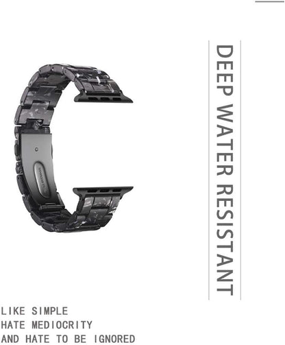 Light Apple Watch Band-Fashion Resin Iwatch Bands for Women Men Bracelet Compatible with Stainless Steel Buckle for Apple Watch Series 10 Series SE Series 9 Series 8 Series 7 6 5 4 3 2 1 Ultra 2 1, 38Mm/40Mm/41Mm/42Mm(Series 10), 49Mm/46Mm/45Mm/44Mm/42Mm(Series 3 2 1)