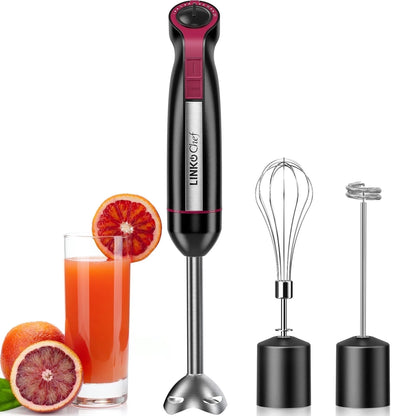 Linkchef Immersion Blender, 20-Speed 1000W 3-In-1 Immersion Hand Blender, Stick Blender with Turbo Mode