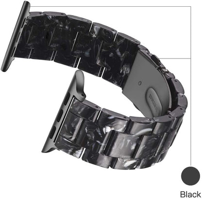 Light Apple Watch Band-Fashion Resin Iwatch Bands for Women Men Bracelet Compatible with Stainless Steel Buckle for Apple Watch Series 10 Series SE Series 9 Series 8 Series 7 6 5 4 3 2 1 Ultra 2 1, 38Mm/40Mm/41Mm/42Mm(Series 10), 49Mm/46Mm/45Mm/44Mm/42Mm(Series 3 2 1)
