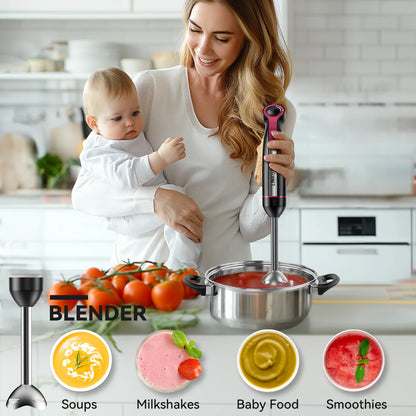 Linkchef Immersion Blender, 20-Speed 1000W 3-In-1 Immersion Hand Blender, Stick Blender with Turbo Mode
