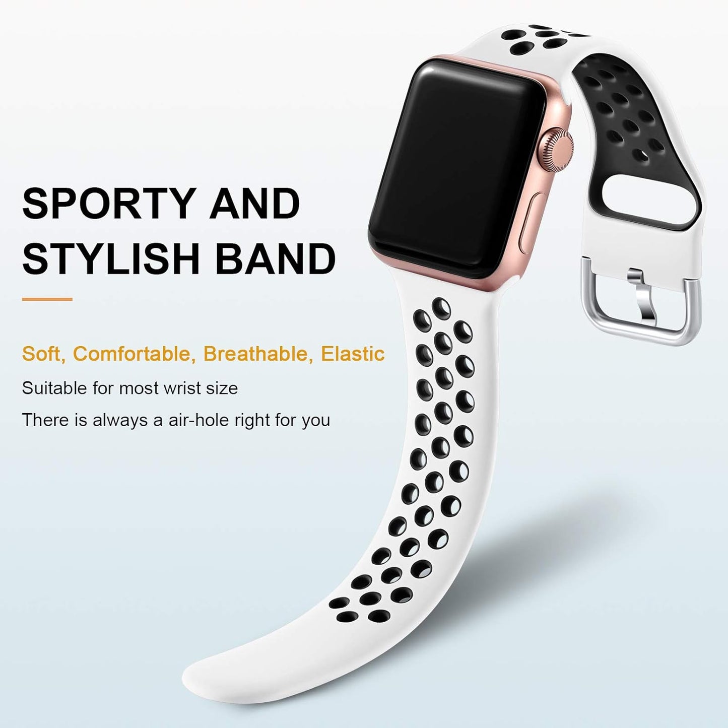 Lerobo 3 Pack Bands Compatible with Apple Watch 44Mm 42Mm 45Mm 46Mm 49Mm 41Mm 40Mm 38Mm,Soft Silicone Breathable Replacement Strap Sport Band Se/Ultra Iwatch Series 10 9 8 7 6 5 4 2 1 Women Men